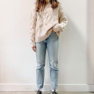 Line the label Twisted cable knit jumper size S